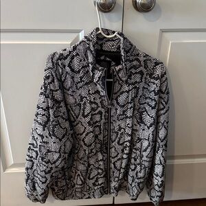 Urban Outfitters Black and White Snake Print Jacket